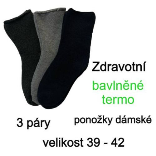 Zdravotní dámské termo ponožky 3 páry