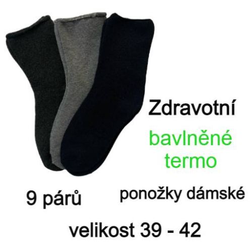 Zdravotní dámské termo ponožky 9 párů